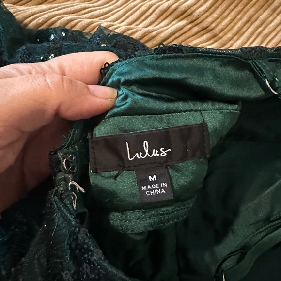 Lulus Green Sequin Mini Dress - Picture 9 of 9